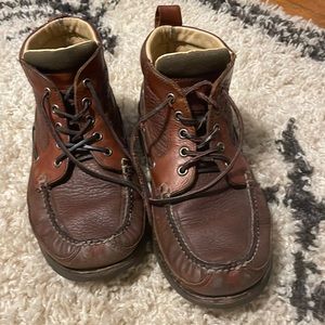 LL Bean Moc-Toe Bison Leather Boots